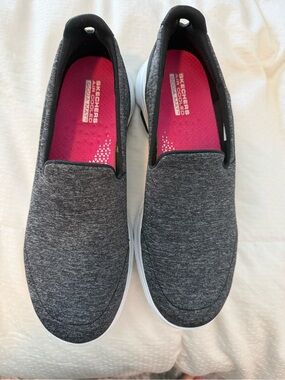 Skechers Women's Air Cooled Goga Mat Charcoal Slip-On Sneakers